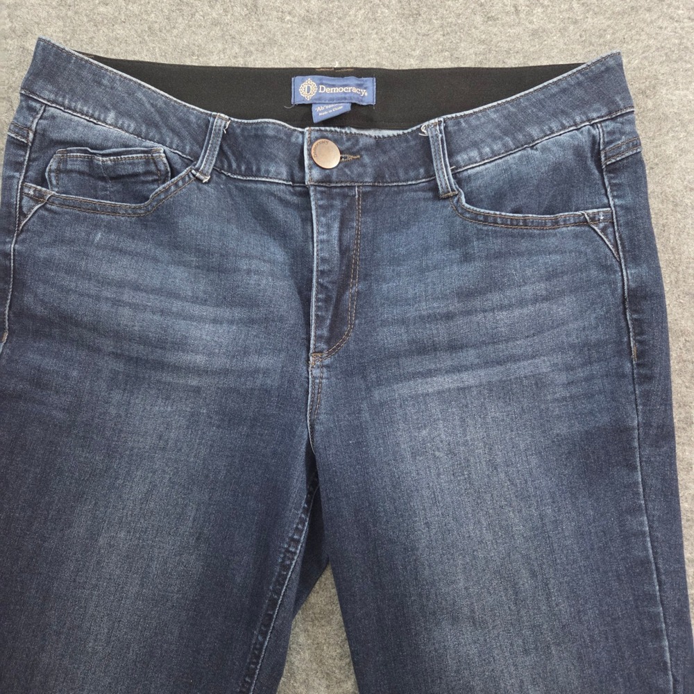 Democracy Ab Solution Jeans Womens 14 Itty Bitty Bootcut Dark Wash Stretch 31" - Picture 5 of 10